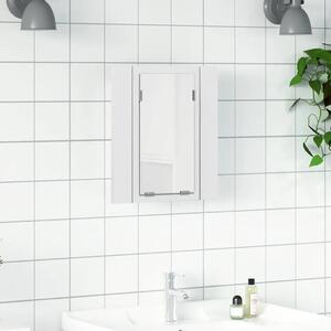 LED kupaonski ormarić s ogledalom bijeli 40x12x45 cm akrilni - Bijela 1 Bijela