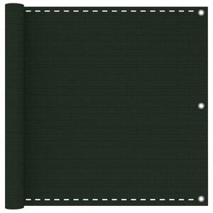 Balkonski zastor tamnozeleni 90 x 600 cm HDPE - Tamnozelena 90 x 600 cm 1 Tamnozelena