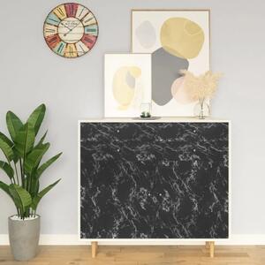 Samoljepljiva folija za namještaj boja crni kamen 500x90 cm PVC - Crna 1 Crna 1