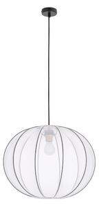Bijela viseća svjetiljka s tekstilnim sjenilom ø 52 cm Mellow – Candellux Lighting