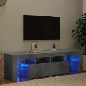 TV ormarić s LED svjetlima siva boja betona 140x36 5x40 cm - Beton siva 1 Beton siva