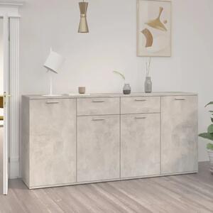 Komoda siva boja betona 160 x 36 x 75 cm od konstruiranog drva - Beton siva 1 160 cm Beton siva