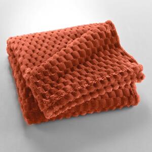 Deka od mikroflanela boja terakote 125x150 cm Mini Frosty – douceur d'intérieur