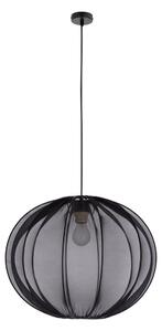 Crna viseća svjetiljka s tekstilnim sjenilom ø 52 cm Mellow – Candellux Lighting