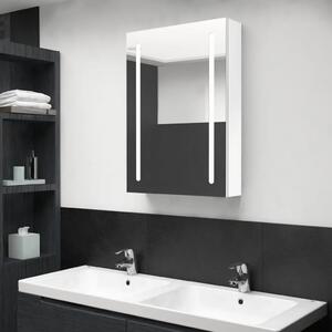 LED kupaonski ormarić s ogledalom sjajni bijeli 50 x 13 x 70 cm - Sjajna bijela 50 x 13 x 70 cm 1 Sjajna bijela