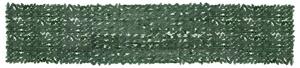 Balkonski zastor s tamnozelenim lišćem 500 x 100 cm - Tamnozelena 500 x 100 cm 1 s breskvinim listovima