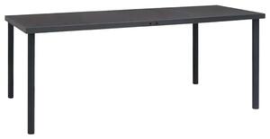 Vrtni stol - Blagovaonski stol antracit 190 x 90 x 74 cm čelični - 190 x 90 x 74 cm 1 190 x 90 x 74 cm