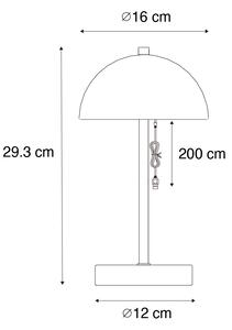 Vanjska stolna svjetiljka crna punjiva 3-stupanjska prigušiva - Keira