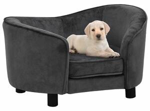 Sofa za pse tamnosiva 69 x 49 x 40 cm plišana - Tamno siva Tamno siva