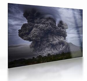 Staklena slika - Erupcija vulkana (70x50 cm)