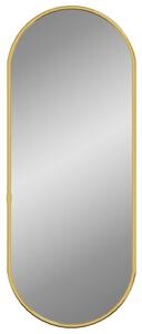 VidaXL Zidno ogledalo zlatna 50x20 cm ovalno