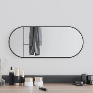 VidaXL Zidno ogledalo crna 60x25 cm ovalno