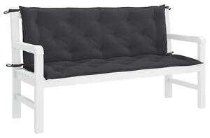 Jastuk za vrtnu klupu crni 150 x (50+50) x 7 cm tkanina Oxford - Crna 150 cm 2 Crna