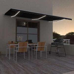 Tenda na ručno uvlačenje s LED svjetlima 600 x 300 cm antracit - Antracit 600 x 300 cm 1 s bijelim okvirom