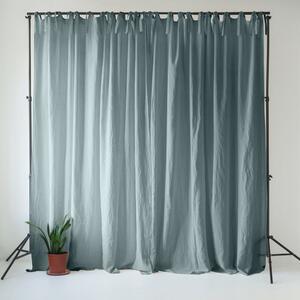 Prljavo plava lanena zavjesa 140x250 cm Blue Fog – Linen Tales