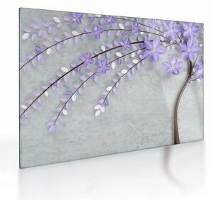 Staklena slika - Ljubičasta kiša (70x50 cm)