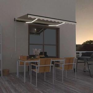 Tenda na ručno uvlačenje s LED svjetlom 350 x 250 cm krem - Krema 350 x 250 cm 1 Krema