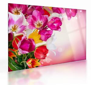 Staklena slika tulipana (70x50 cm)