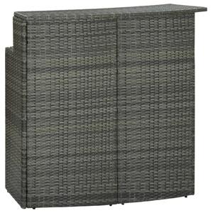 Vrtni barski stol sivi 120 x 55 x 110 cm od poliratana - Siva 1 Siva