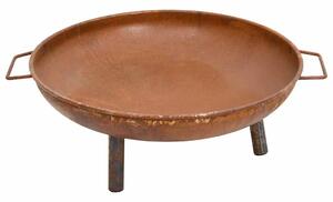 Posuda za vatru 67 5 x 58 x 22 5 cm čelična - Smeđa 67.5 x 58 x 22.5 cm Smeđa 67.5 x 58 x 22.5 cm