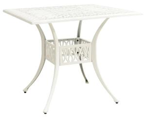 Vrtni stol bijeli 90 x 90 x 73 cm od lijevanog aluminija - Bijela 1 Bijela
