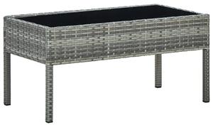 Vrtni stol sivi 75 x 40 x 37 cm od poliratana - Siva 1 Siva
