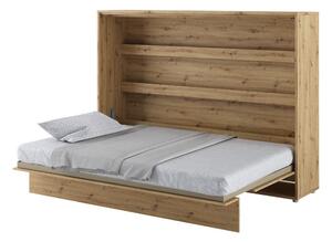 Zidni krevet Concept Pro Lenart AH115Bračni, Svijetlo smeđa, 140x200, Laminirani iveral, Basi a doghePodnice za krevet, 168x211x157cm