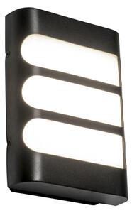 Moderna zidna svjetiljka crna uklj. LED IP44 - Gaev