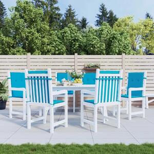 Jastuci za vrtne stolice 6 kom plavi 100 x 50 x 3 cm od tkanine - Plava 100 x 50 x 3 cm 6 Plava