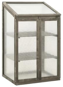 Staklenik 60 x 45 x 100 cm od jelovine - Siva 1 Siva