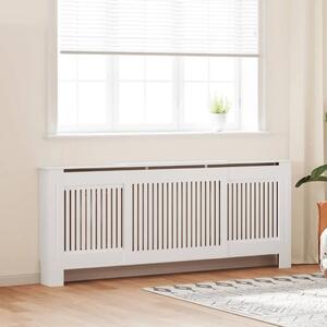 Maska za radijator - Pokrov za radijator konstruirano drvo bijeli 205 cm - Bijela 205 x 20.5 x 81.5 cm 1 Bijela
