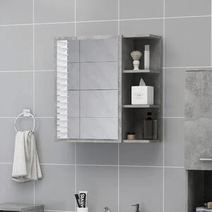 Kupaonski ormarić s ogledalom boja betona 62 5x20 5x64cm drveni - Beton siva 1 Beton siva