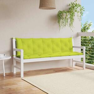 Jastuk za vrtnu klupu jarkozeleni 180x(50+50)x7 cm od tkanine - Svjetlozelena 180 cm 2 Svjetlozelena