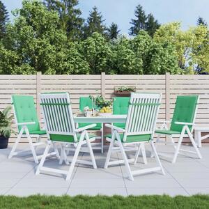 Jastuci za vrtne stolice 6 kom zeleni 120x50x3 cm od tkanine - Zelena 120 x 50 x 3 cm 6