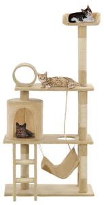 VidaXL Penjalica za mačke sa stupovima za grebanje od sisala 140 cm bež