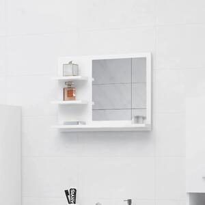 Kupaonsko ogledalo bijelo 60 x 10 5 x 45 cm konstruirano drvo - Bijela 1 Bijela