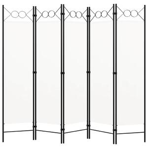 Paravan - Sobna pregrada s 5 panela bijela 200 x 180 cm - Bijela 5 1 Bijela