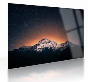 Staklena slika zvjezdanog neba s planinama (70x50 cm)