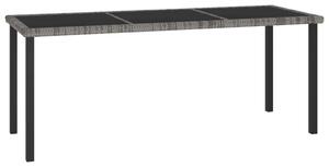 Vrtni stol - Blagovaonski stol sivi 180 x 70 x 73 cm od poliratana - Siva 180 x 70 x 73 cm 1 Siva