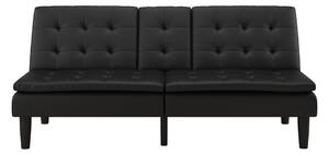 Crna sklopiva sofa od imitacije kože 191 cm Maine – Støraa