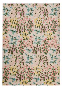 Krem ručno rađen vunen tepih 200x290 cm Emilia Floral – Flair Rugs