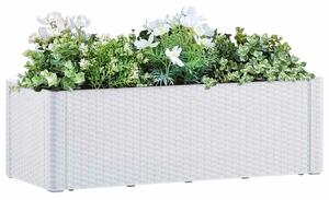 Povišena gredica - Vrtna gredica sa samozalijevanjem bijela 100x43x33 cm - Bijela 100 x 43 x 33 cm 1 1