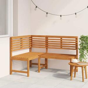 Kutna vrtna klupa 140 cm od masivnog bagremovog drva - bez jastuka 1 l-shaped bench l-shaped bench