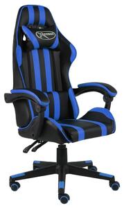 Gaming stolica od umjetne kože crno-plava - Plava 1 Bez naslona za noge Plava
