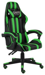 Gaming stolica od umjetne kože crno-zelena - Zelena 1 Bez naslona za noge Zelena