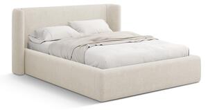 Krem tapecirani bračni krevet s prostorom za odlaganje s podnicom 200x200 cm Jason – Windsor & Co Sofas