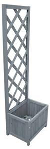 Sadilica s rešetkom 40x30x135 cm od masivne jelovine - Siva 40 x 30 x 135 cm 1 Siva