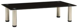 TV stalak crni 60 x 35 x 17 cm od kaljenog stakla - Crna 1 60 cm Crna