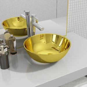 Lavabo - Umivaonik 28 x 10 cm keramički zlatni - Zlatno Zlatno