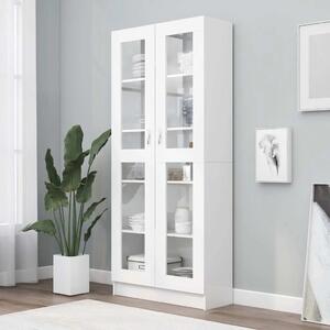 Vitrina bijela 82 5 x 30 5 x 185 cm konstruirano drvo - Bijela 1 185 cm Bijela